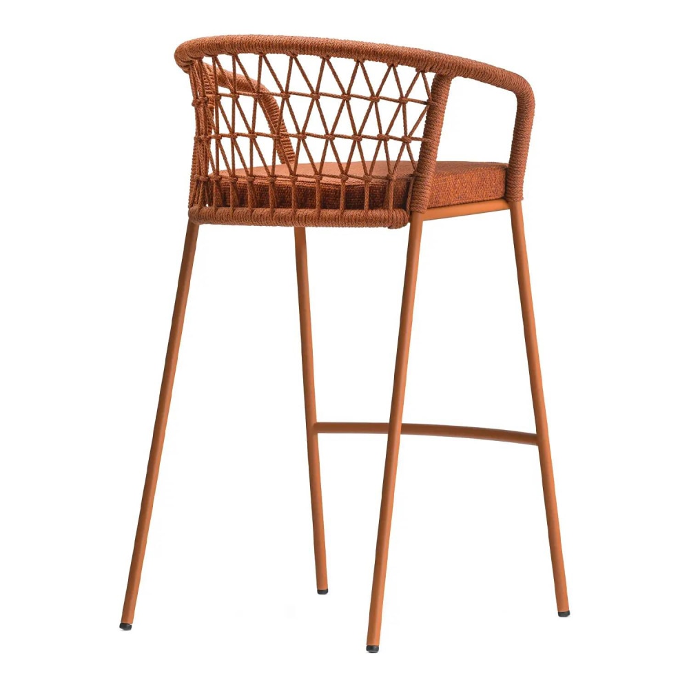 Барный стул из стали и веревки H-3678 Panarea