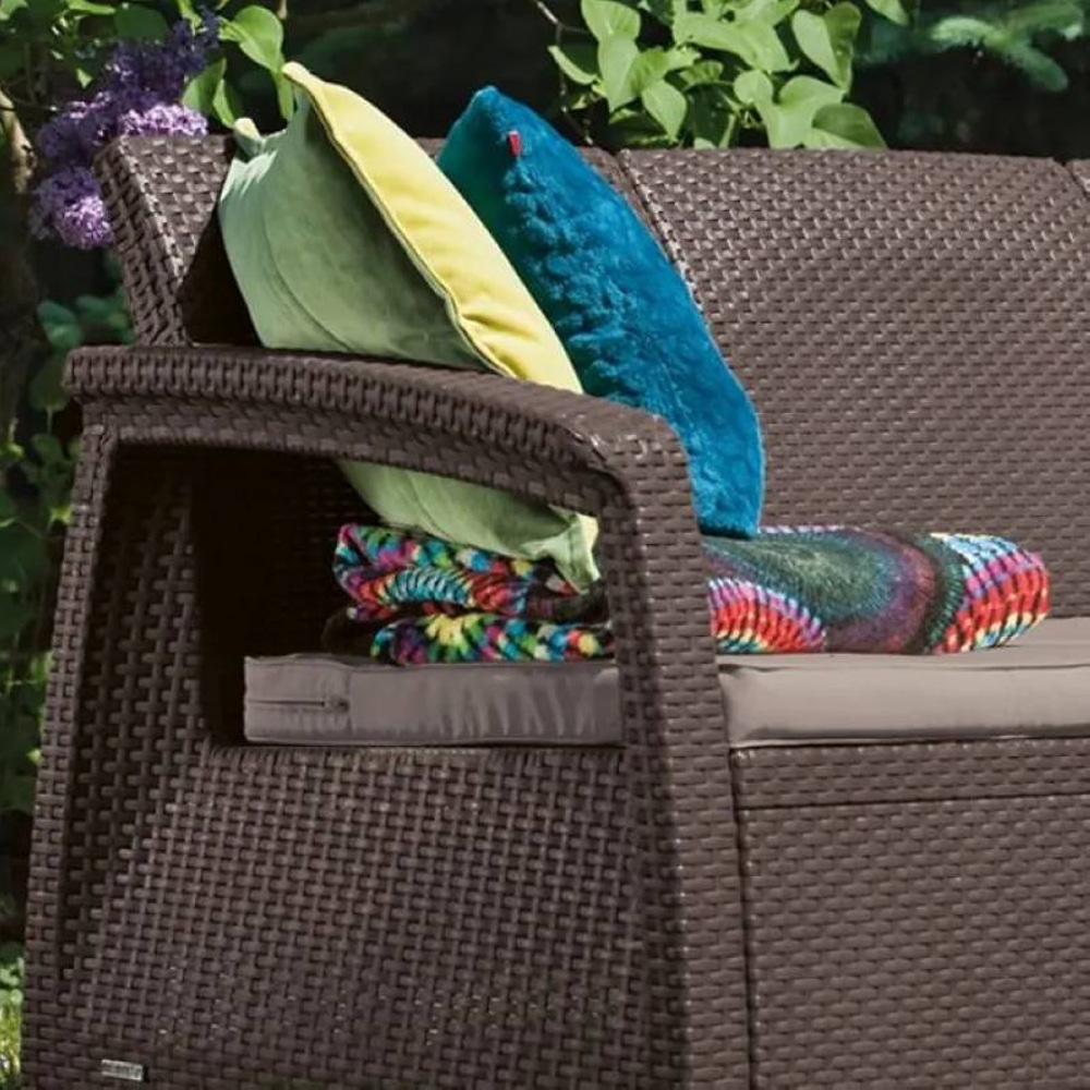 Диван садовый Keter Corfu love seat max Графит