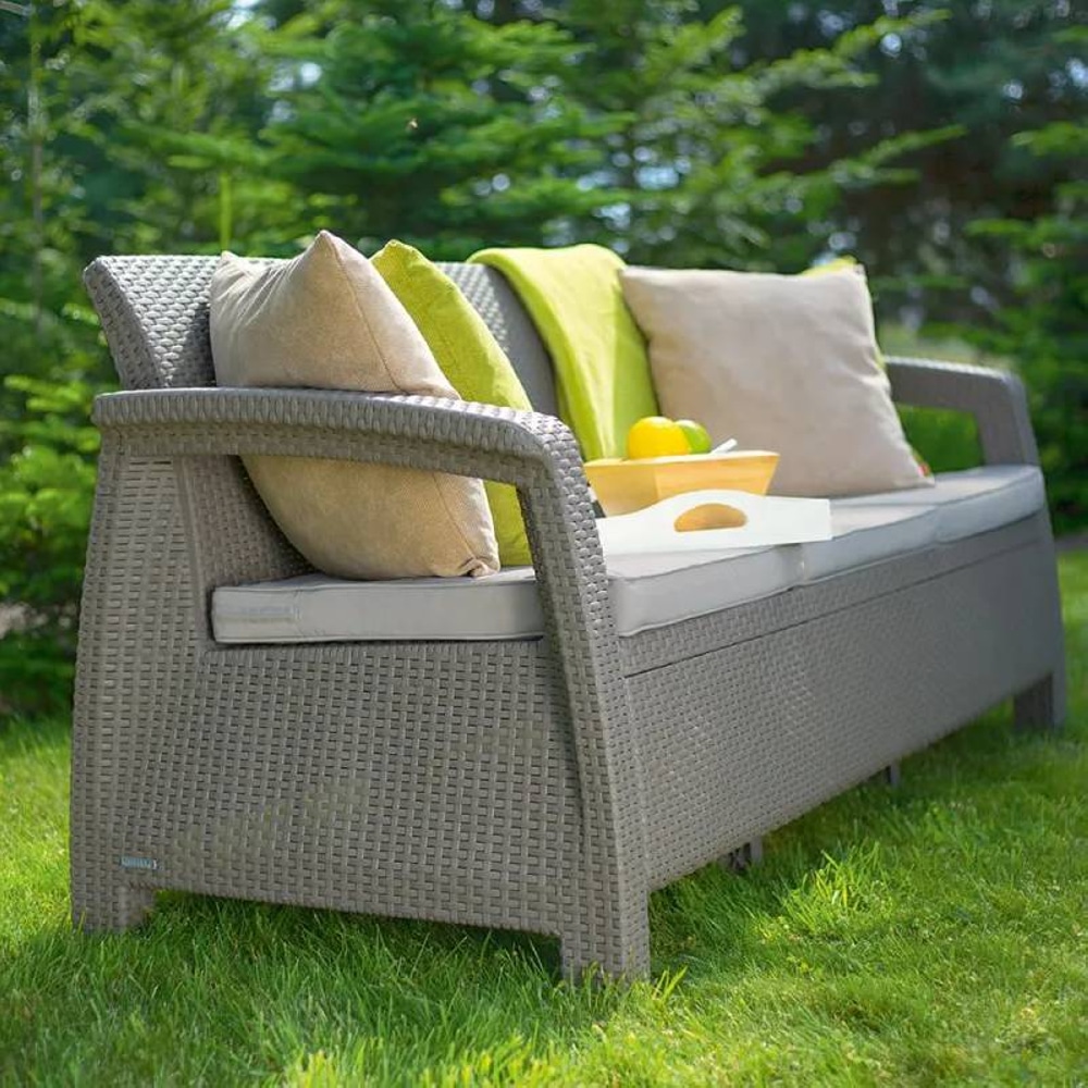 Диван садовый Keter Corfu love seat max Графит