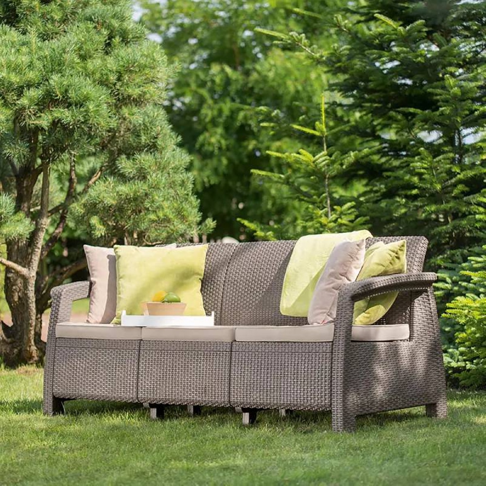 Диван садовый Keter Corfu love seat max Графит