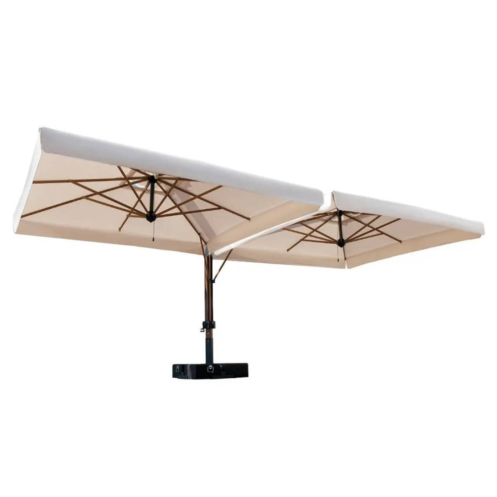 Двухкупольный зонт для кафе Wood Double C3060 WDO