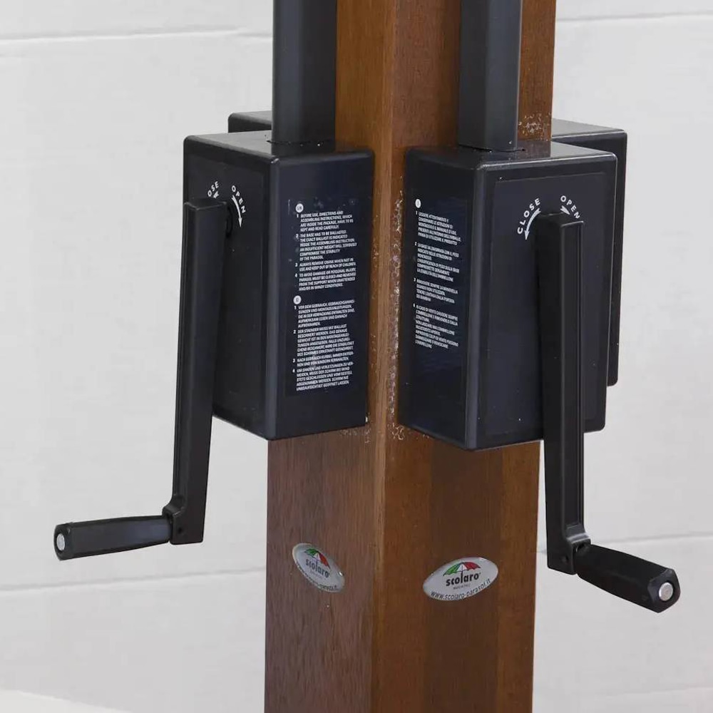 Двухкупольный зонт для кафе Wood Double C3060 WDO