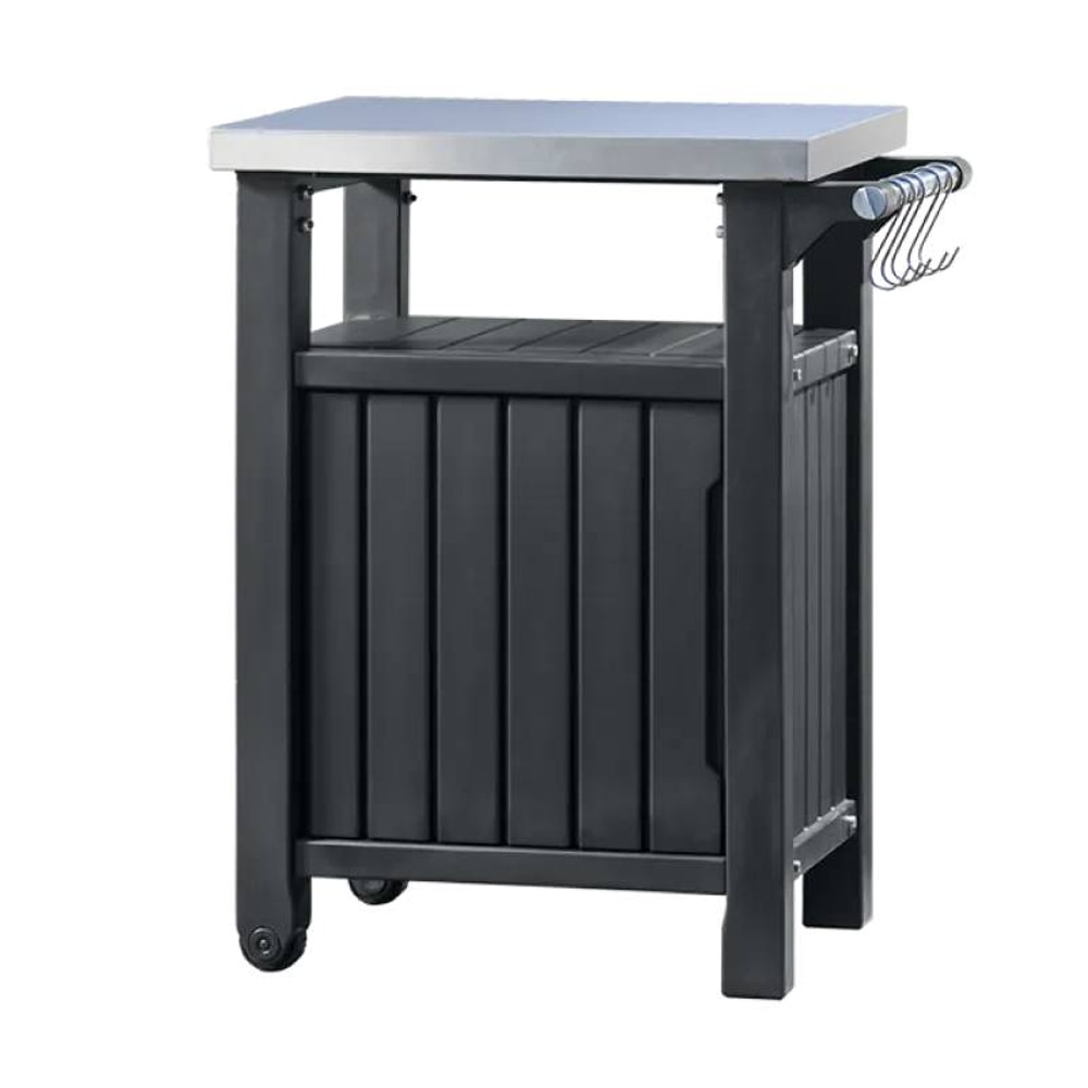 Садовый стол для барбекю KETER UNITY CLASSIC BBQ 107л Графит
