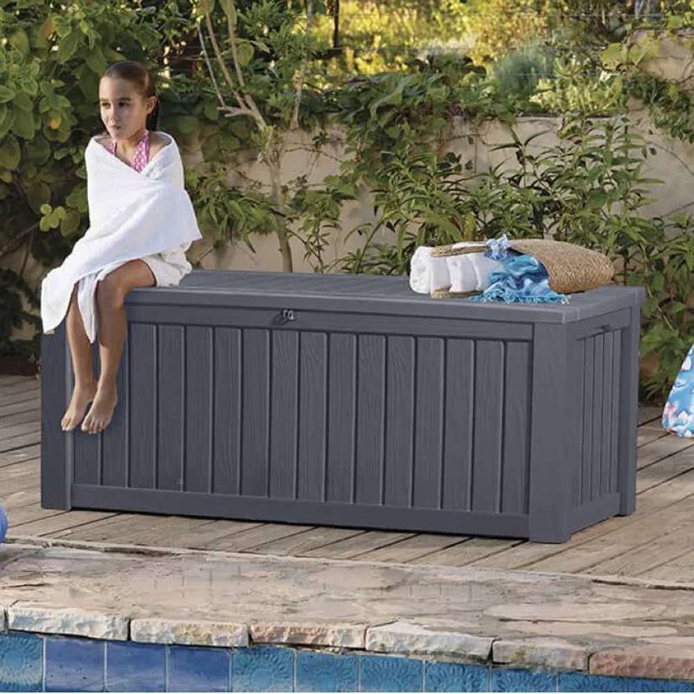 Садовий ящик KETER ROCKWOOD STORAGE BOX 570л Графіт