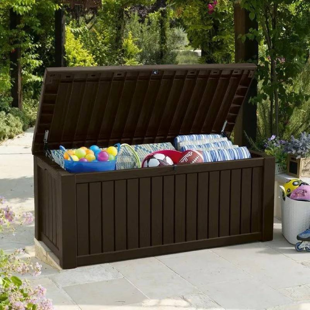 Садовий ящик KETER ROCKWOOD STORAGE BOX 570л Графіт