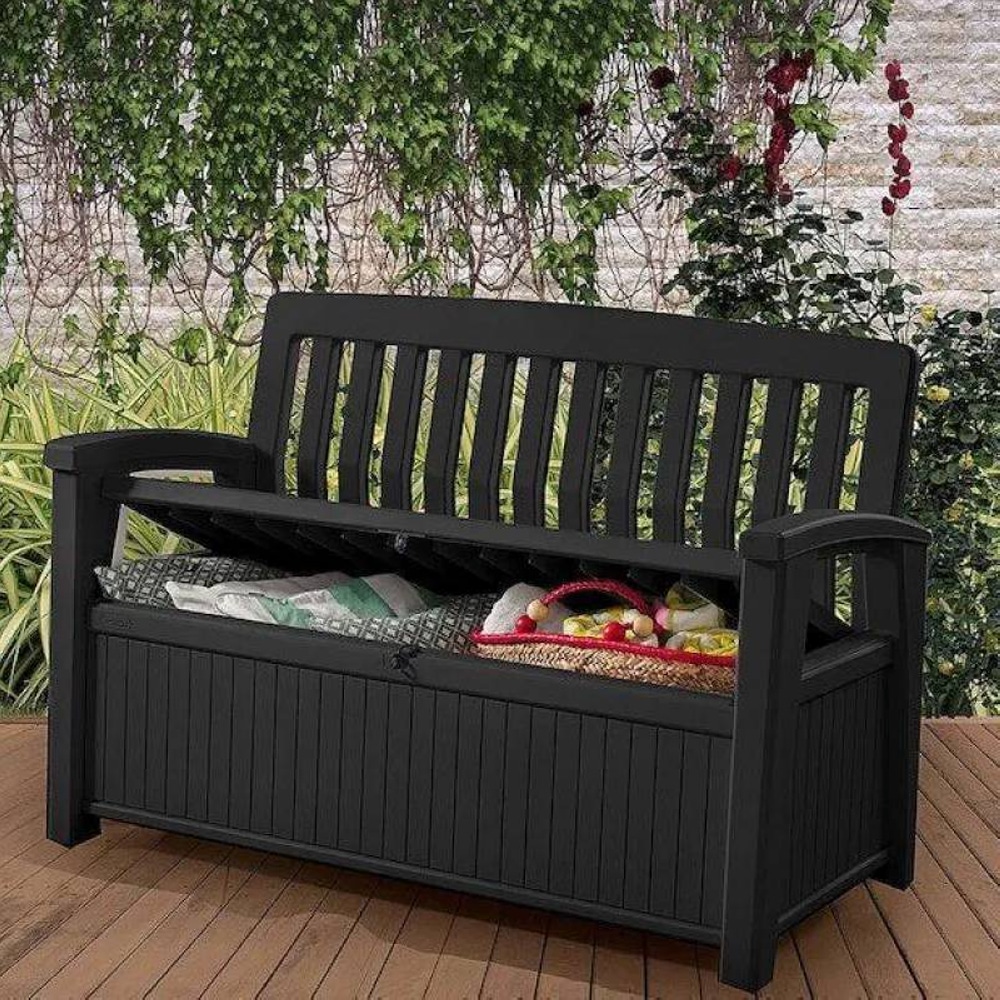 🛒 Лава-скриня Keter EDEN GARDEN BENCH 265 л Бежева 🇺🇦 DIZAYNER®