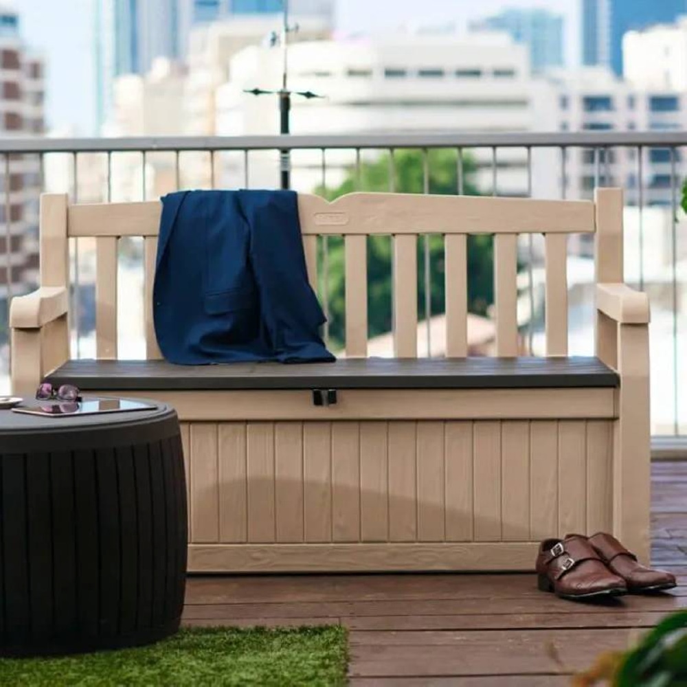 Скамья-сундук Keter EDEN GARDEN BENCH 265 л Бежевая
