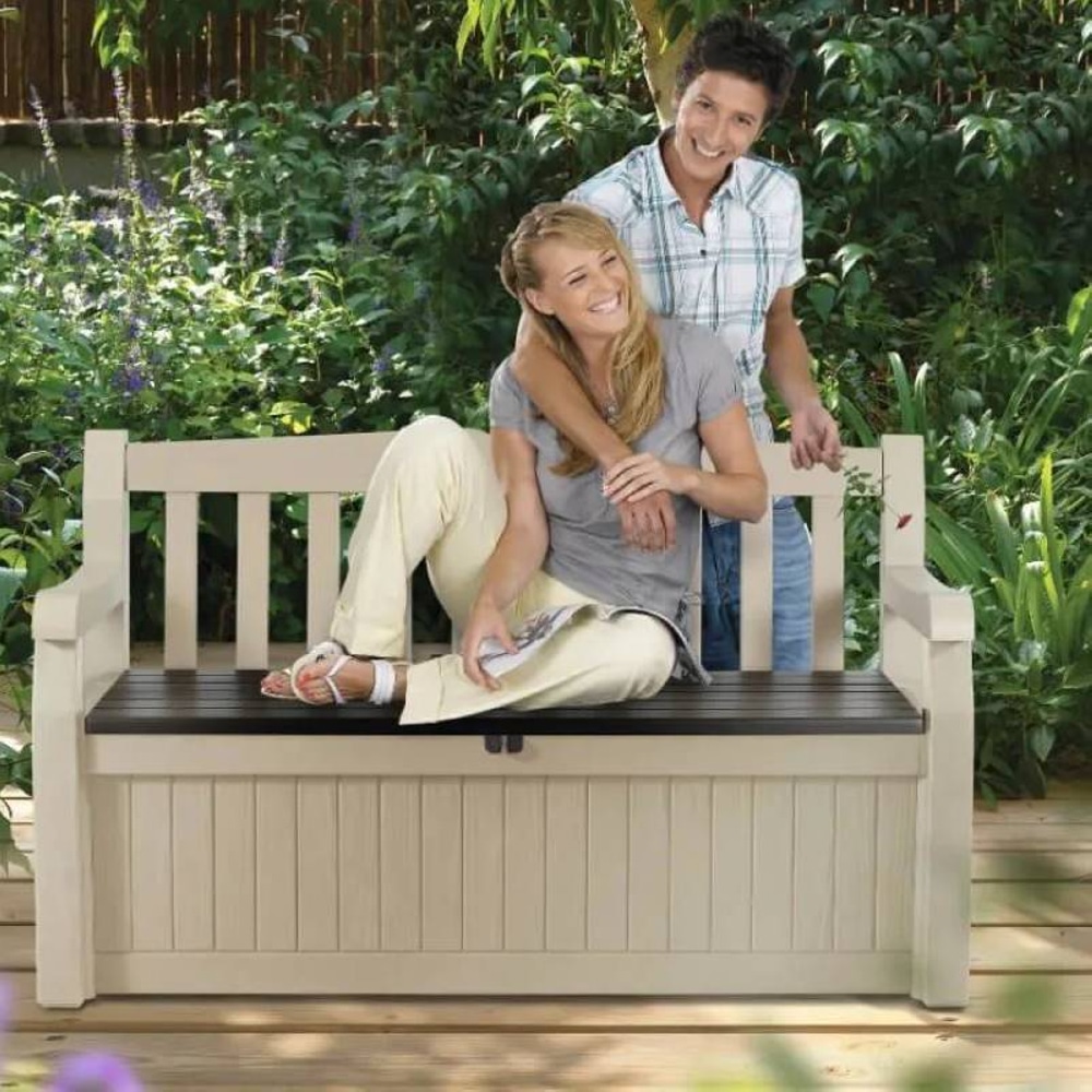 Скамья-сундук Keter EDEN GARDEN BENCH 265 л Бежевая