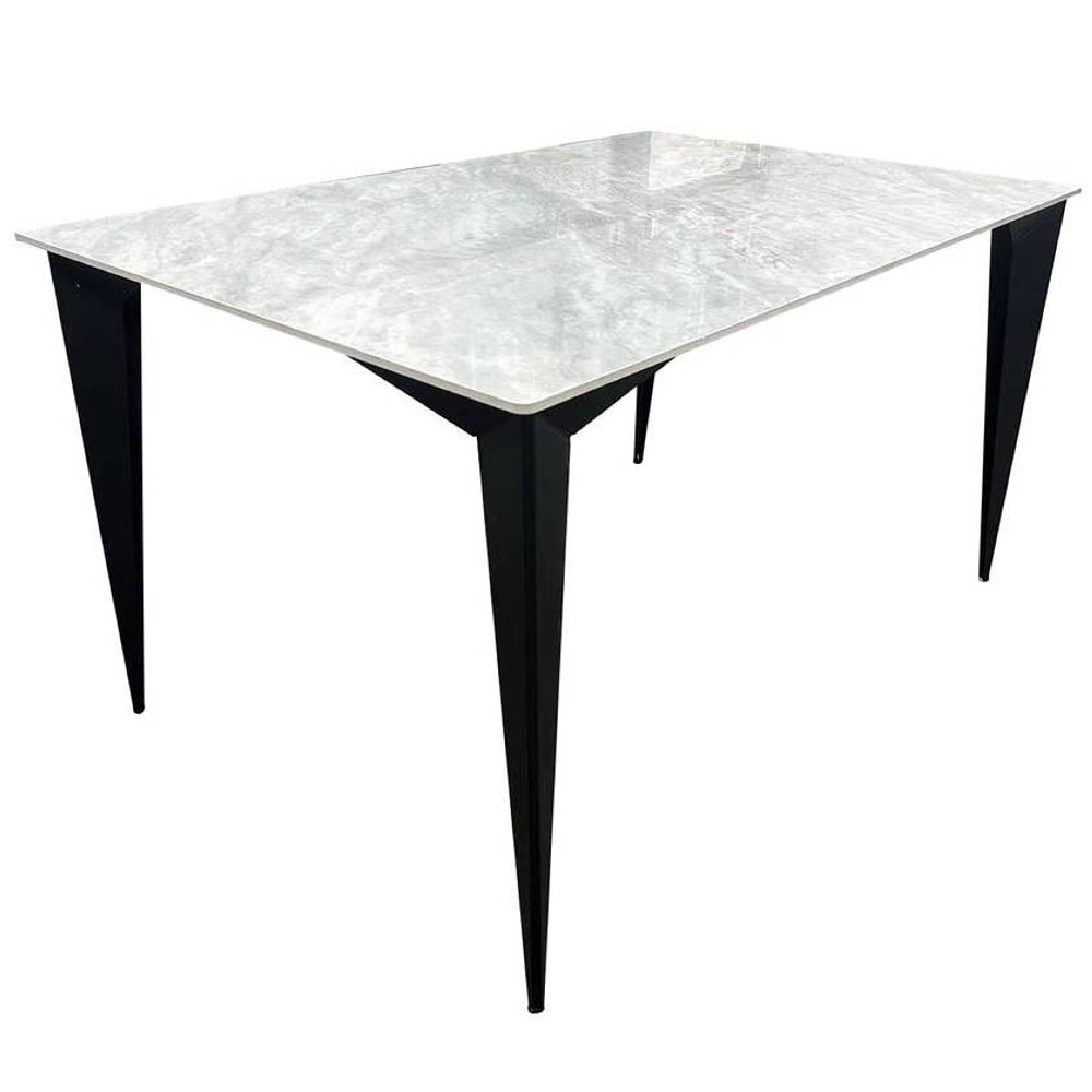 СТОЛ NORMAN CERAMIC 120*90 GOLD PHOENIX ГЛЯНЕЦ / ЧЕРНЫЙ КАРКАС