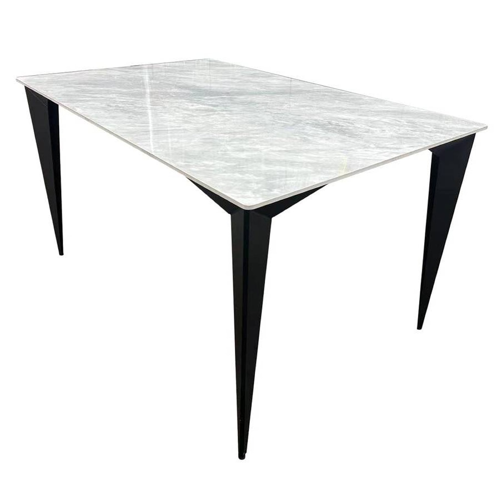 СТОЛ NORMAN CERAMIC 120*90 GOLD PHOENIX ГЛЯНЕЦ / ЧЕРНЫЙ КАРКАС
