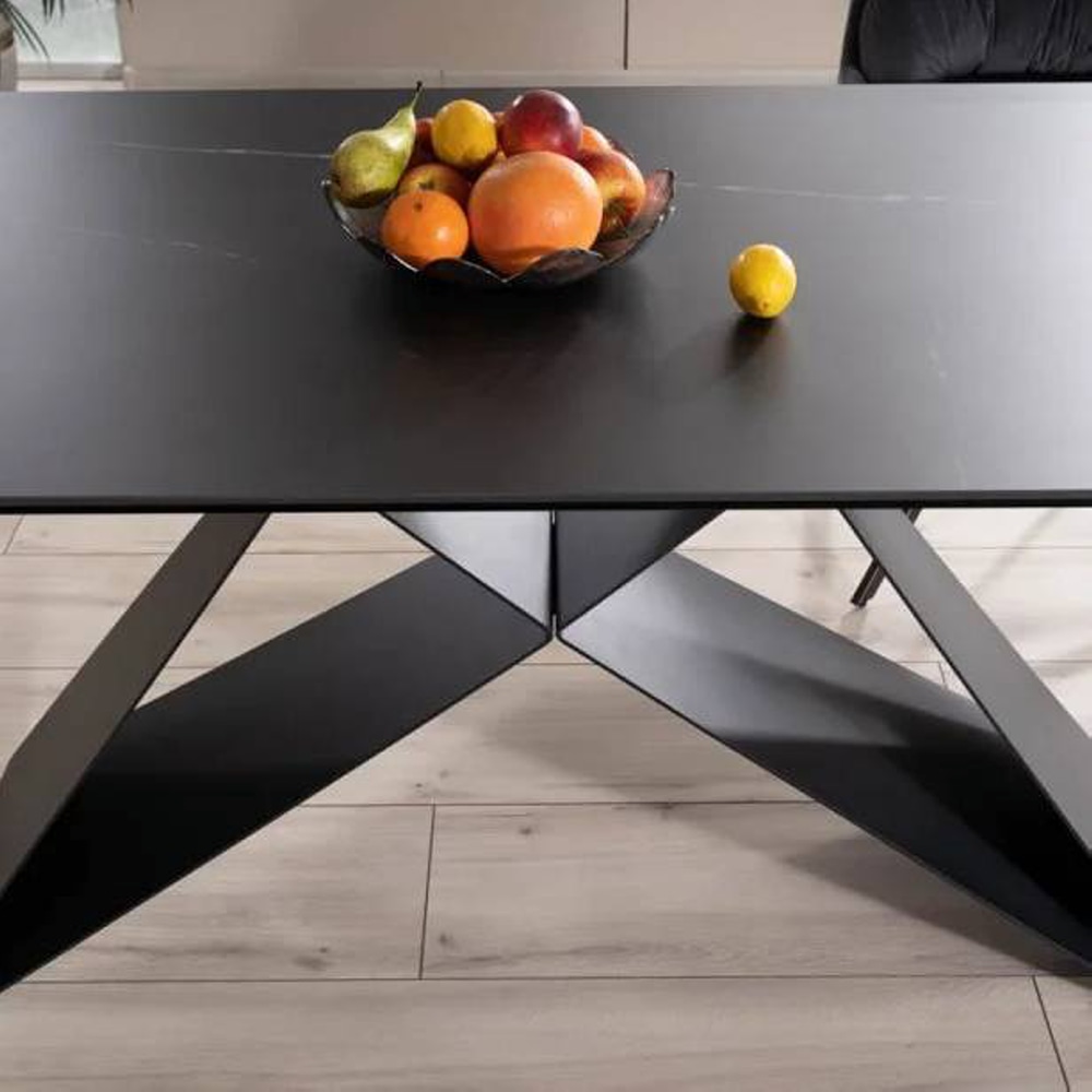 СТОЛ WESTIN CERAMIC 160(240)*90 ЧЕРНЫЙ SAHARA NOIR / ЧЕРНЫЙ МАТ